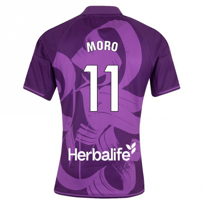 Vyrai Raúl Moro #11 Violetinė Išvykos Marškinėliai 2023/24 T-Shirt