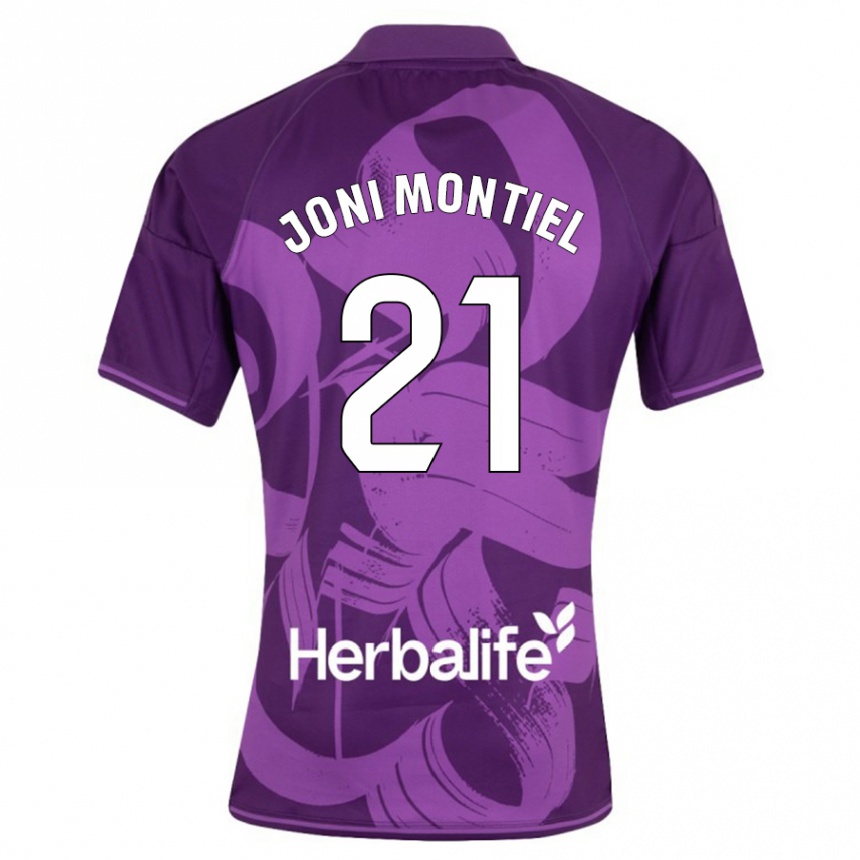 Vyrai Joni Montiel #21 Violetinė Išvykos Marškinėliai 2023/24 T-Shirt