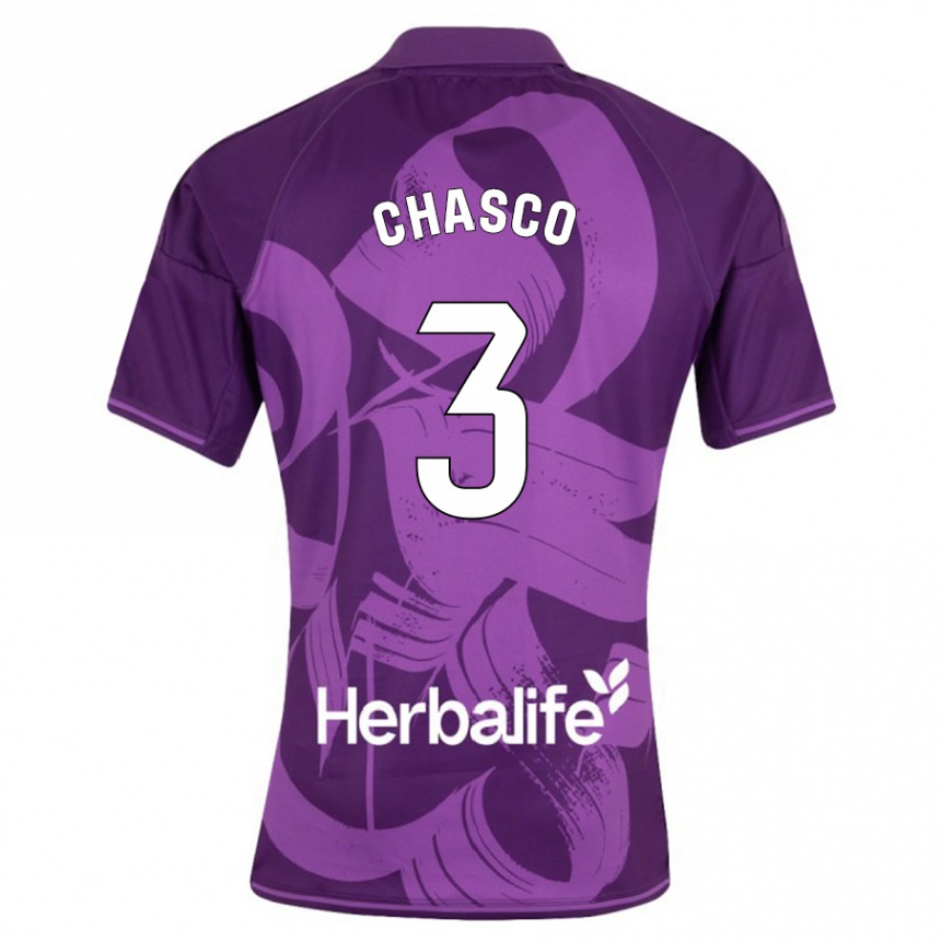 Vyrai Raúl Chasco #3 Violetinė Išvykos Marškinėliai 2023/24 T-Shirt