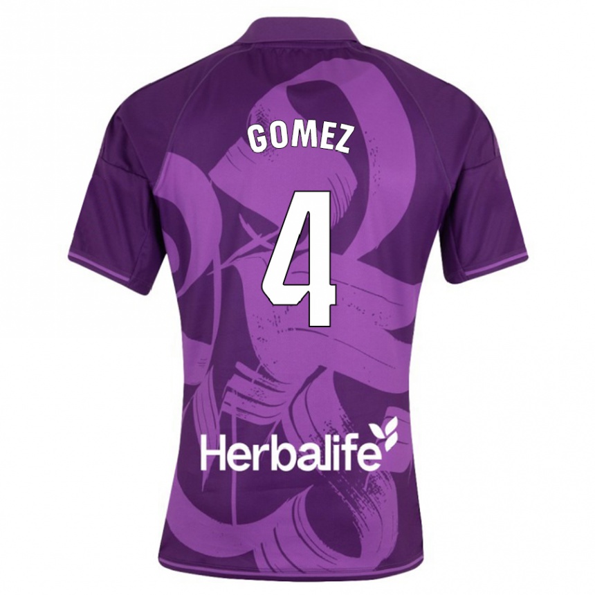 Vyrai Adrián Gómez #4 Violetinė Išvykos Marškinėliai 2023/24 T-Shirt