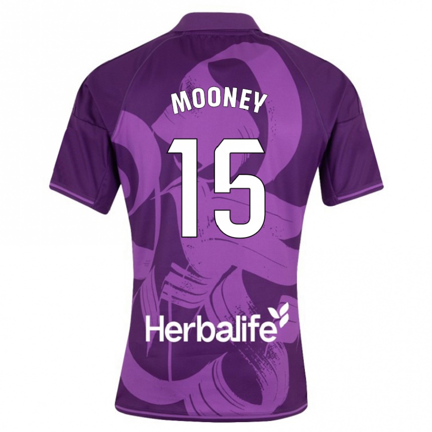 Vyrai Fionn Mooney #15 Violetinė Išvykos Marškinėliai 2023/24 T-Shirt