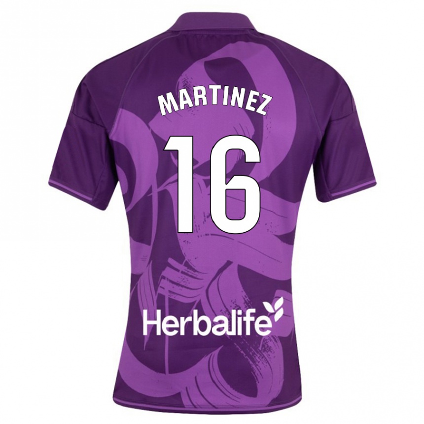 Vyrai Jesús Martínez #16 Violetinė Išvykos Marškinėliai 2023/24 T-Shirt