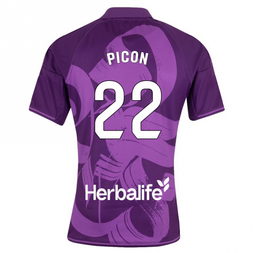 Vyrai Pablo Picón #22 Violetinė Išvykos Marškinėliai 2023/24 T-Shirt