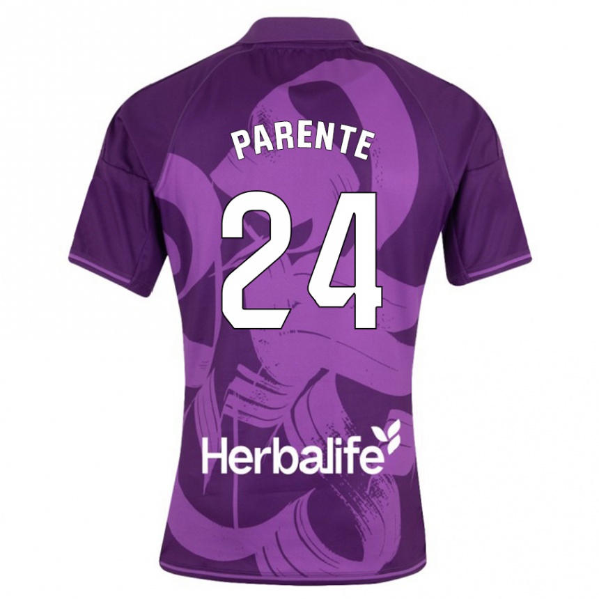 Vyrai Iago Parente #24 Violetinė Išvykos Marškinėliai 2023/24 T-Shirt