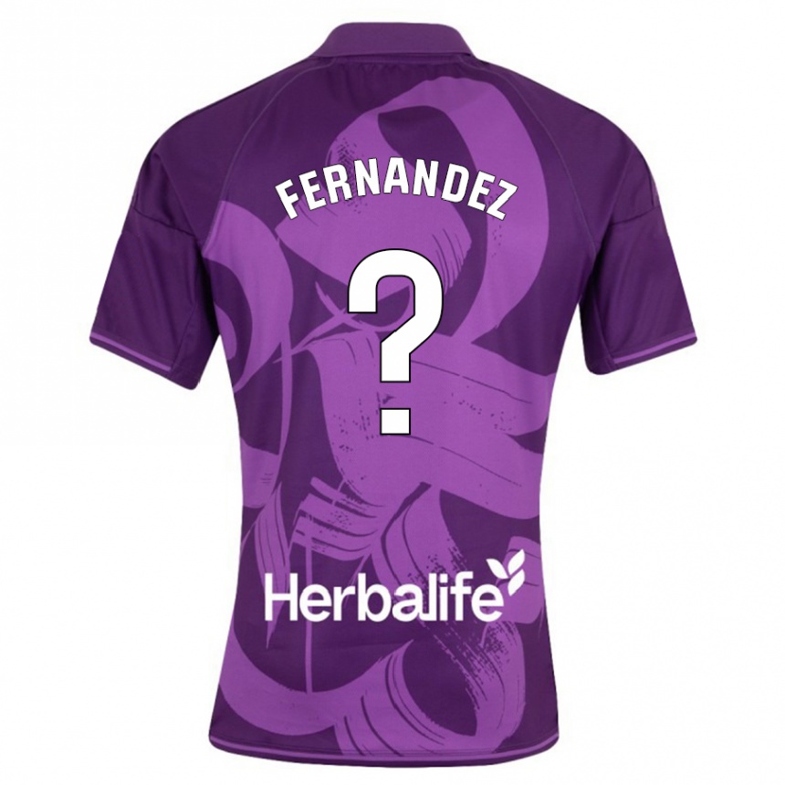 Vyrai Samu Fernández #0 Violetinė Išvykos Marškinėliai 2023/24 T-Shirt