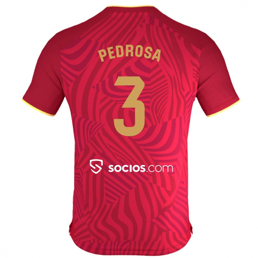 Vyrai Adrià Pedrosa #3 Raudona Išvykos Marškinėliai 2023/24 T-Shirt