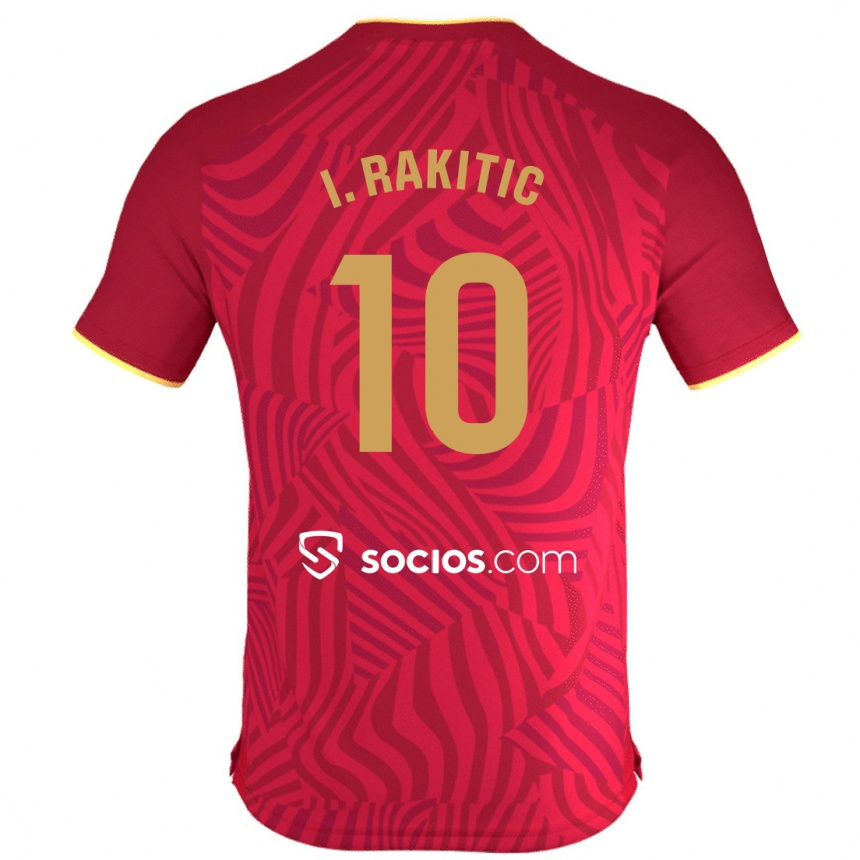 Vyrai Ivan Rakitic #10 Raudona Išvykos Marškinėliai 2023/24 T-Shirt