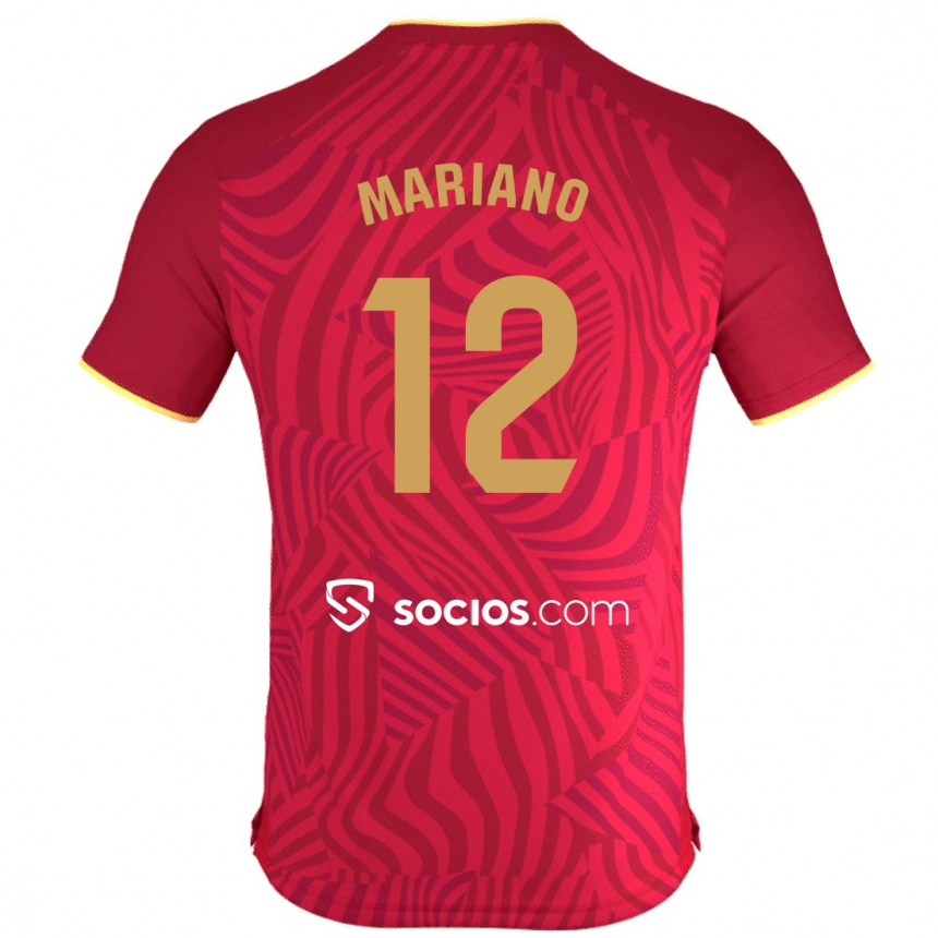 Vyrai Mariano Diaz #12 Raudona Išvykos Marškinėliai 2023/24 T-Shirt
