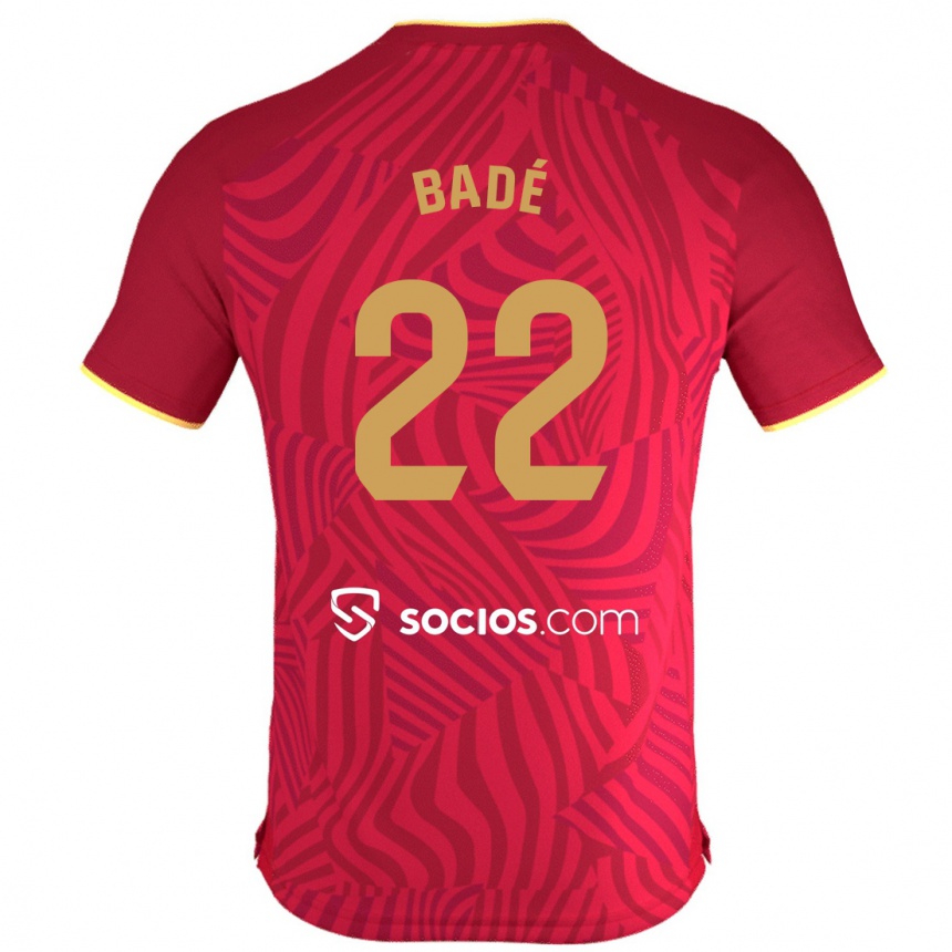 Vyrai Loïc Badé #22 Raudona Išvykos Marškinėliai 2023/24 T-Shirt