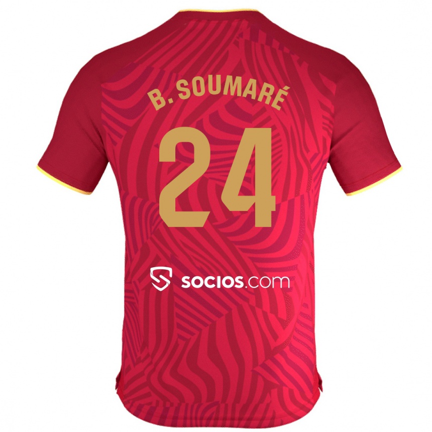 Vyrai Boubakary Soumaré #24 Raudona Išvykos Marškinėliai 2023/24 T-Shirt