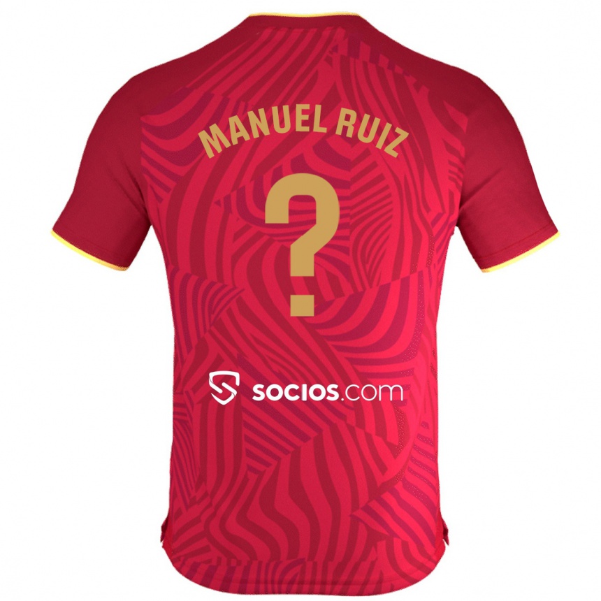 Vyrai José Manuel Ruiz #0 Raudona Išvykos Marškinėliai 2023/24 T-Shirt