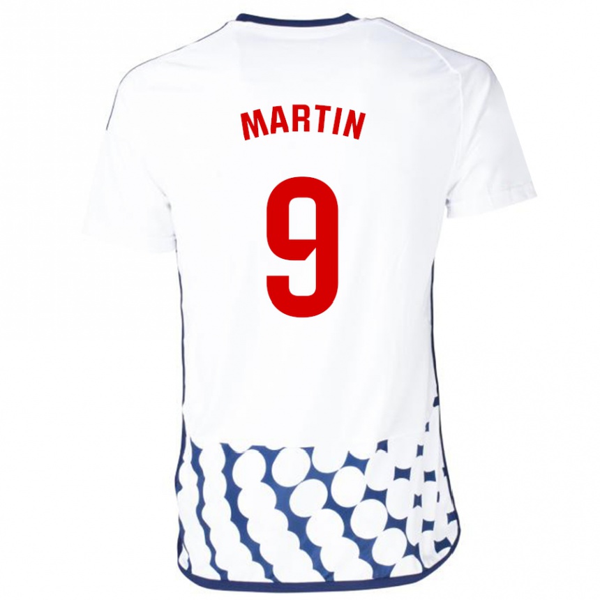 Vyrai Carlos Martin #9 Baltas Išvykos Marškinėliai 2023/24 T-Shirt