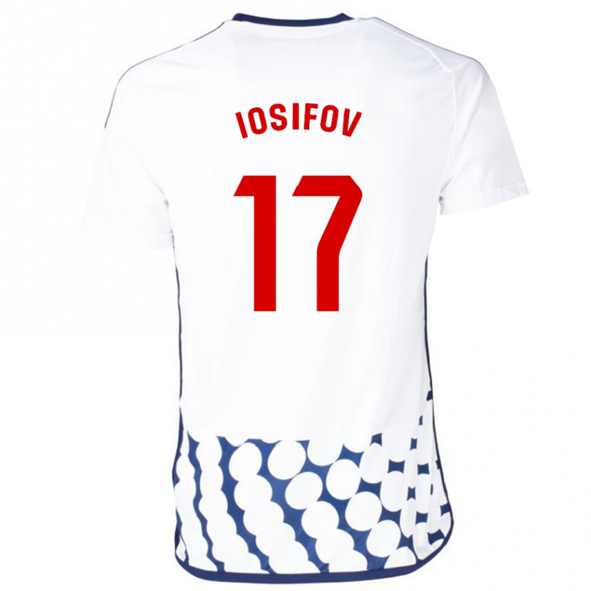 Vyrai Nikita Iosifov #17 Baltas Išvykos Marškinėliai 2023/24 T-Shirt