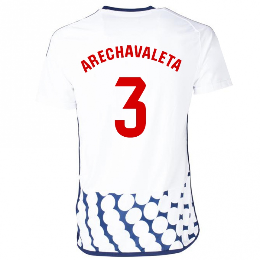 Vyrai Jorge Arechavaleta #3 Baltas Išvykos Marškinėliai 2023/24 T-Shirt
