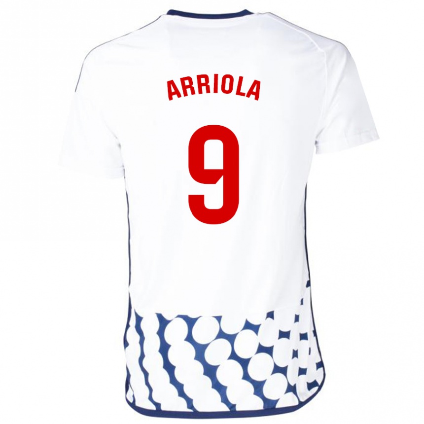 Vyrai Marcos Arriola #9 Baltas Išvykos Marškinėliai 2023/24 T-Shirt