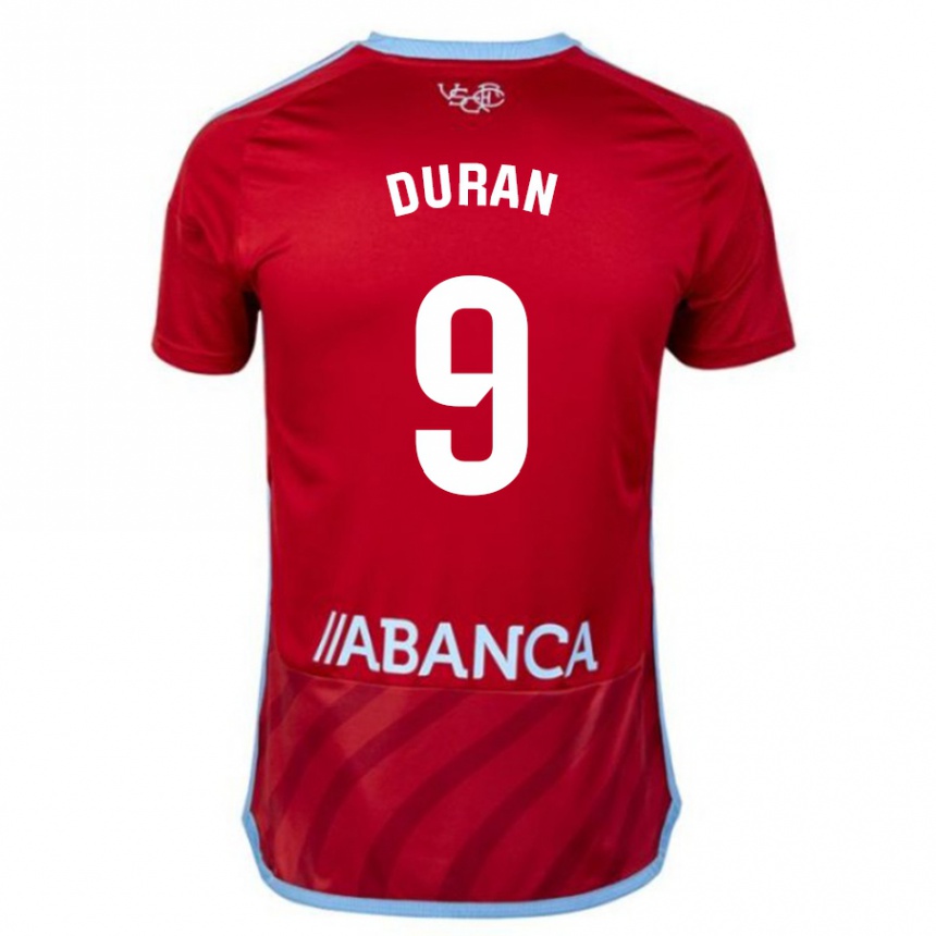 Vyrai Pablo Durán #9 Raudona Išvykos Marškinėliai 2023/24 T-Shirt