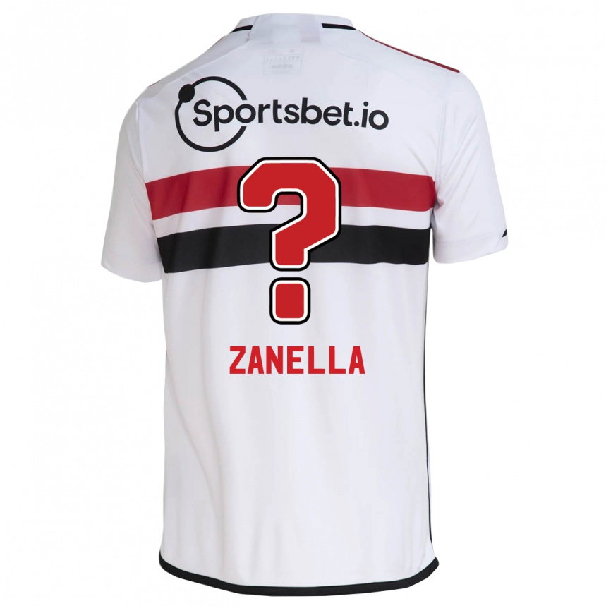 Moteriškas Matheus Zanella #0 Baltas Namų Marškinėliai 2023/24 T-Shirt