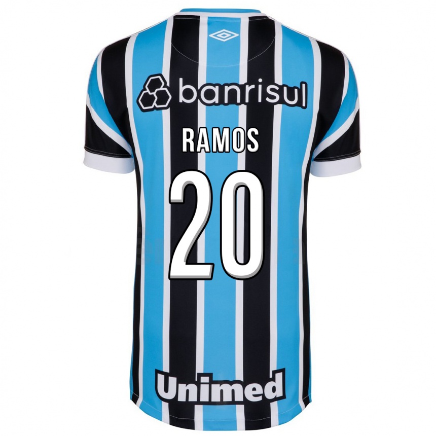Moteriškas Mónica Ramos #20 Mėlyna Namų Marškinėliai 2023/24 T-Shirt