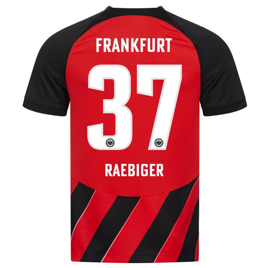 Moteriškas Sidney Raebiger #37 Raudona Juoda Namų Marškinėliai 2023/24 T-Shirt