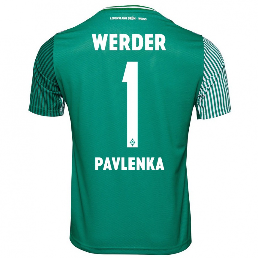 Moteriškas Jiri Pavlenka #1 Žalias Namų Marškinėliai 2023/24 T-Shirt