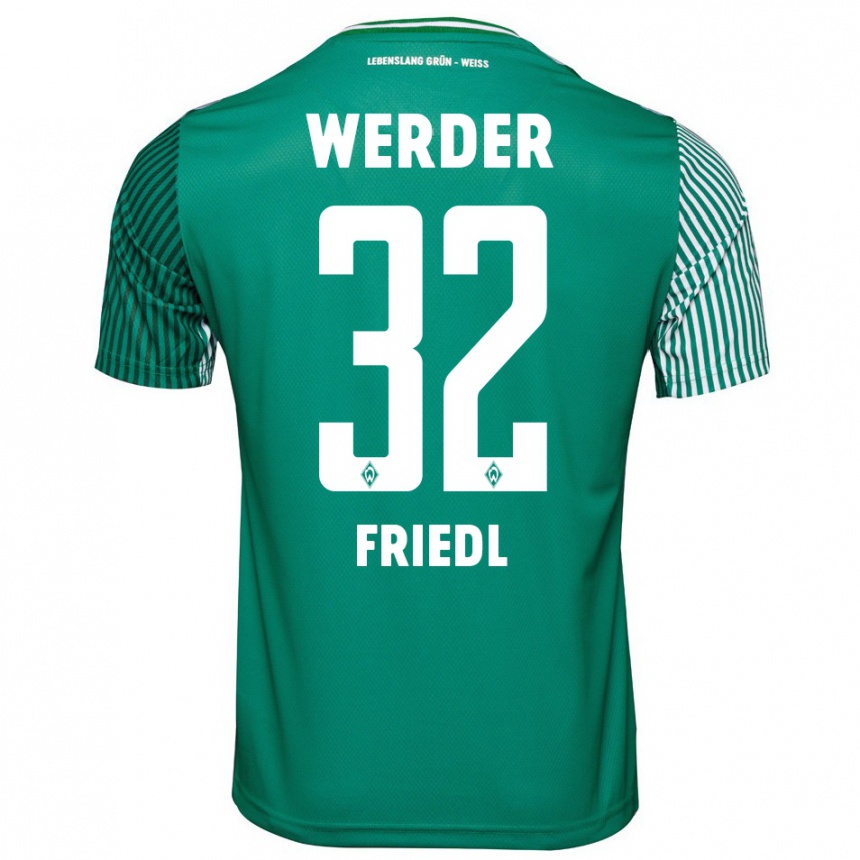 Moteriškas Marco Friedl #32 Žalias Namų Marškinėliai 2023/24 T-Shirt