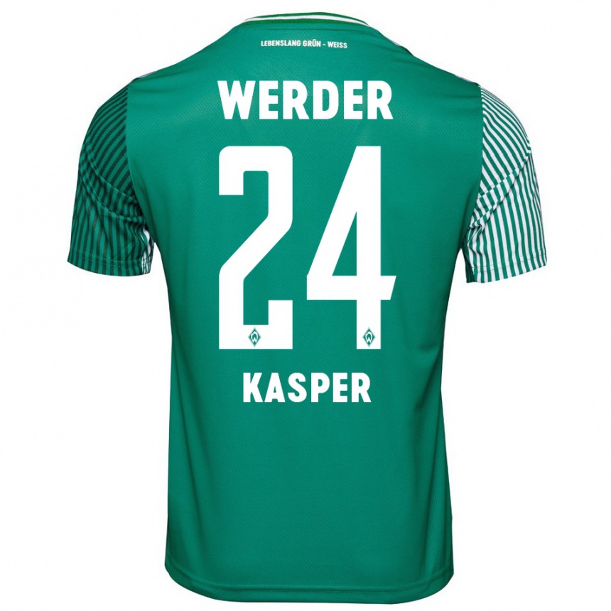 Moteriškas Dominik Kasper #24 Žalias Namų Marškinėliai 2023/24 T-Shirt