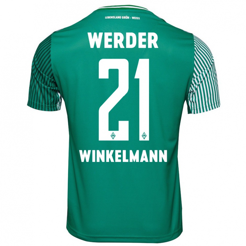 Moteriškas Till Winkelmann #21 Žalias Namų Marškinėliai 2023/24 T-Shirt