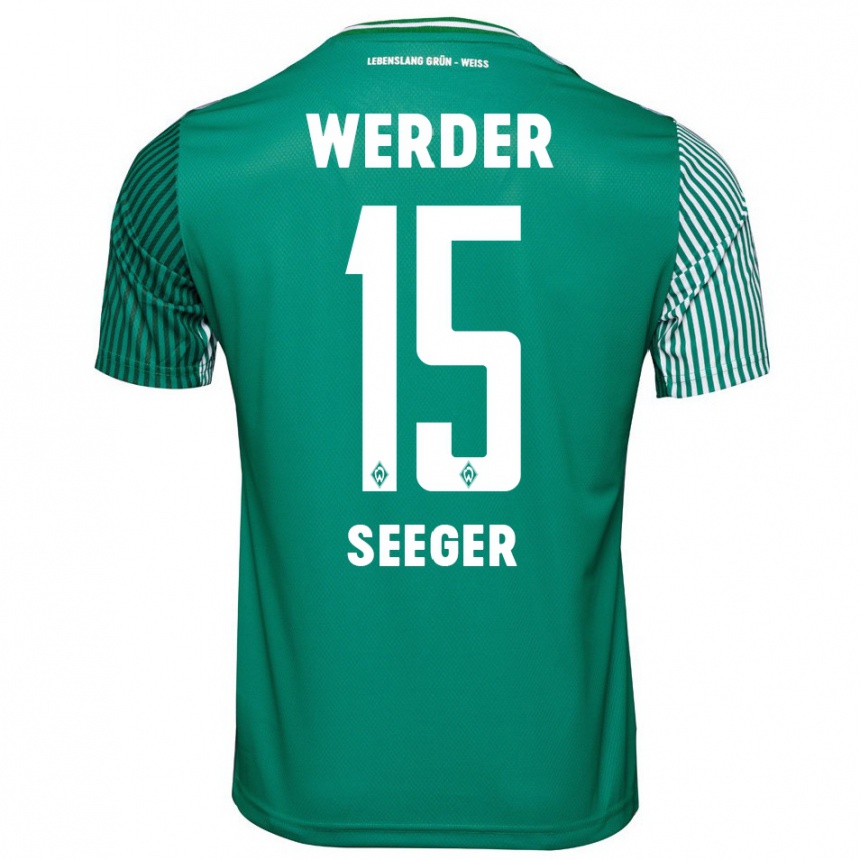Moteriškas Ben Ekobena-Seeger #15 Žalias Namų Marškinėliai 2023/24 T-Shirt