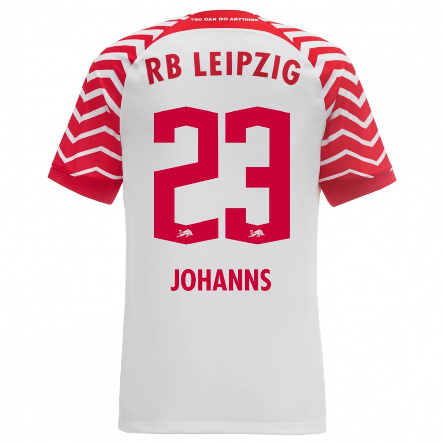 Moteriškas Lennart Johanns #23 Baltas Namų Marškinėliai 2023/24 T-Shirt