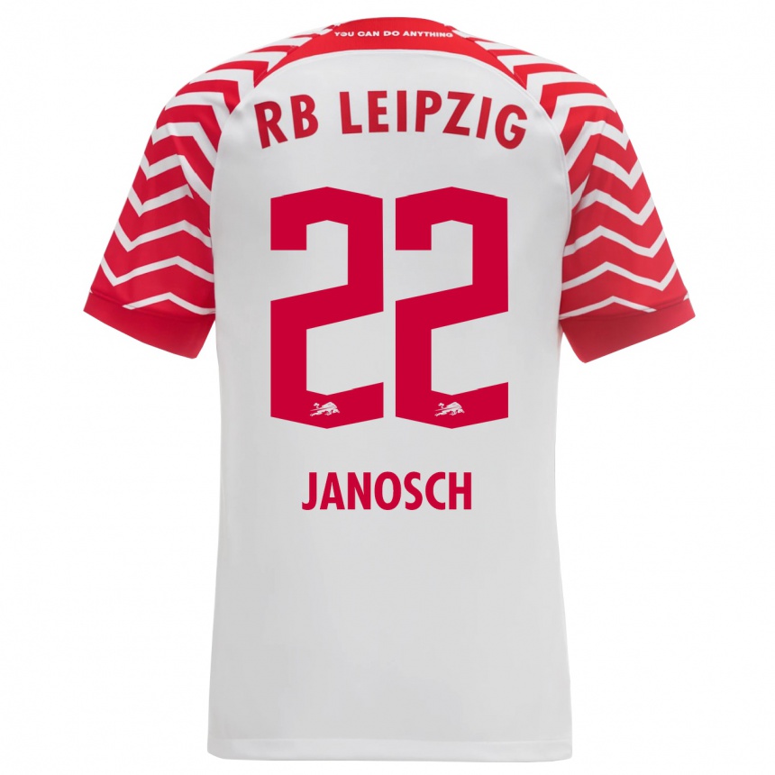 Moteriškas Luca Janosch #22 Baltas Namų Marškinėliai 2023/24 T-Shirt
