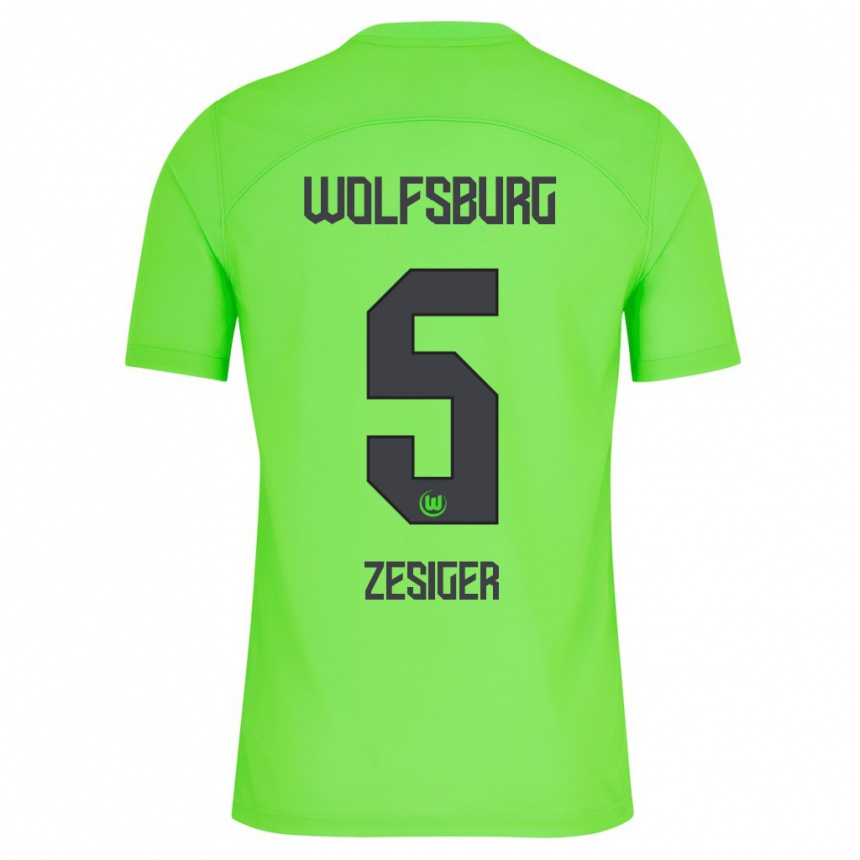 Moteriškas Cédric Zesiger #5 Žalias Namų Marškinėliai 2023/24 T-Shirt