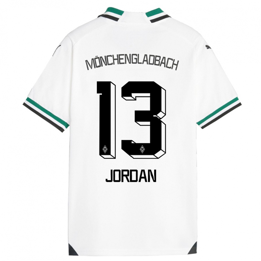 Moteriškas Jordan #13 Balta Žalia Namų Marškinėliai 2023/24 T-Shirt