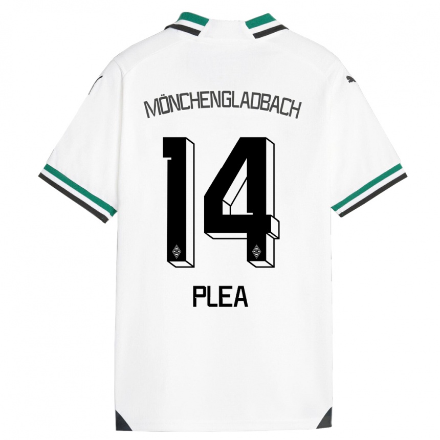 Moteriškas Alassane Plea #14 Balta Žalia Namų Marškinėliai 2023/24 T-Shirt