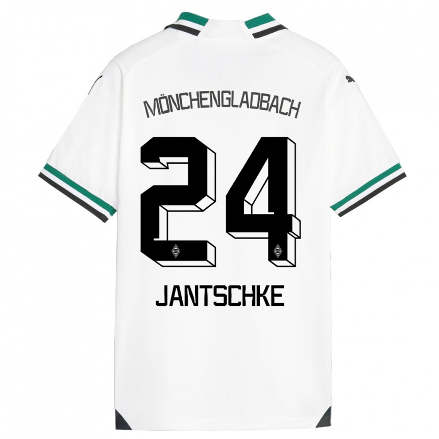 Moteriškas Tony Jantschke #24 Balta Žalia Namų Marškinėliai 2023/24 T-Shirt