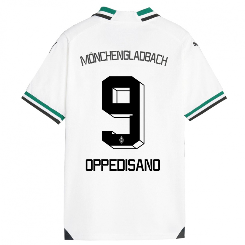 Moteriškas Valentina Oppedisano #9 Balta Žalia Namų Marškinėliai 2023/24 T-Shirt