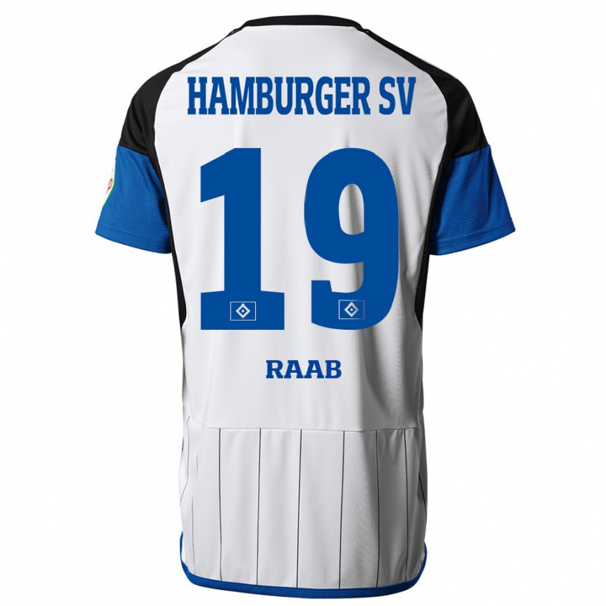 Moteriškas Matheo Raab #19 Baltas Namų Marškinėliai 2023/24 T-Shirt