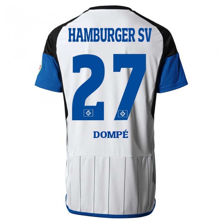 Moteriškas Jean-Luc Dompé #27 Baltas Namų Marškinėliai 2023/24 T-Shirt