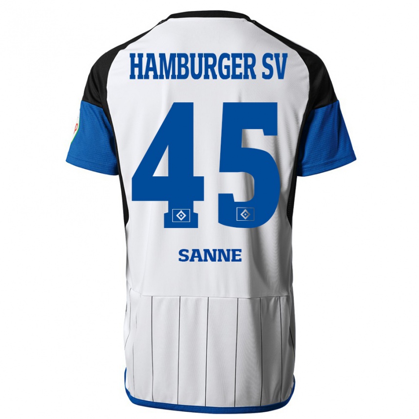 Moteriškas Tom Sanne #45 Baltas Namų Marškinėliai 2023/24 T-Shirt