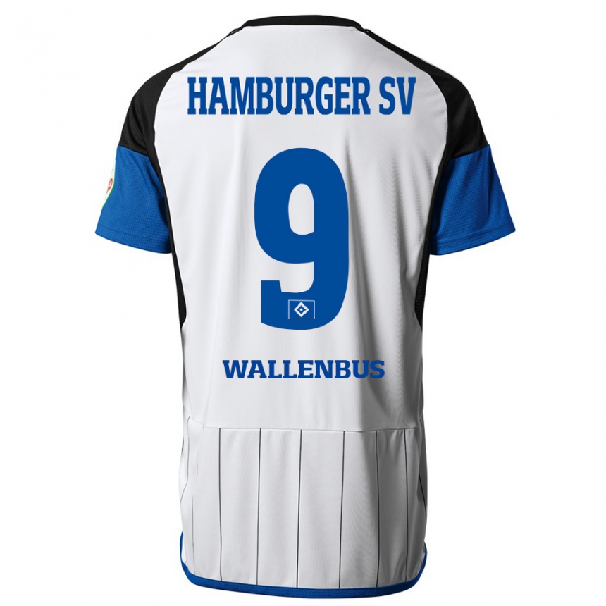 Moteriškas Noah Wallenßus #9 Baltas Namų Marškinėliai 2023/24 T-Shirt