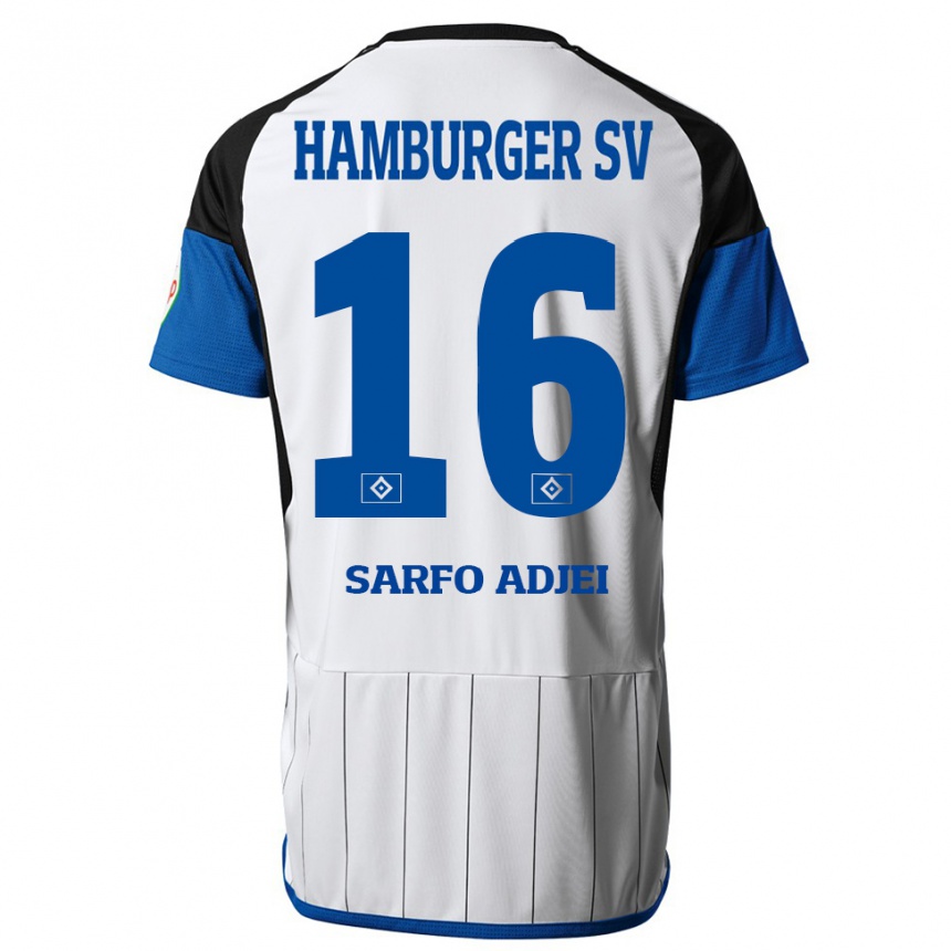 Moteriškas Maximilian Sarfo-Adjei #16 Baltas Namų Marškinėliai 2023/24 T-Shirt