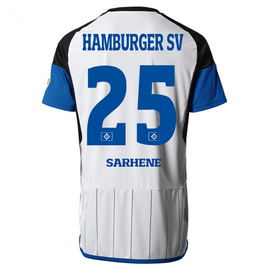 Moteriškas Clement Nana-Sarhene #25 Baltas Namų Marškinėliai 2023/24 T-Shirt