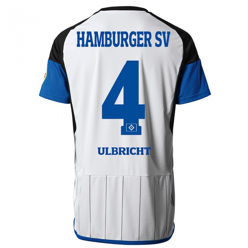 Moteriškas Michael Ulbricht #4 Baltas Namų Marškinėliai 2023/24 T-Shirt