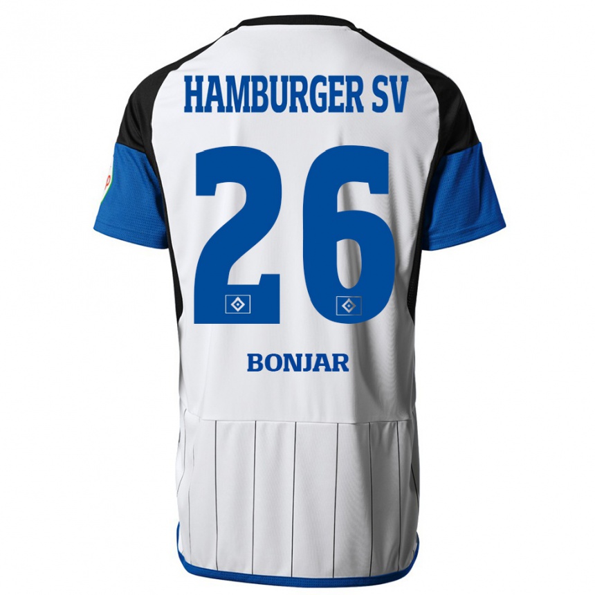 Moteriškas Amir Bonjar #26 Baltas Namų Marškinėliai 2023/24 T-Shirt