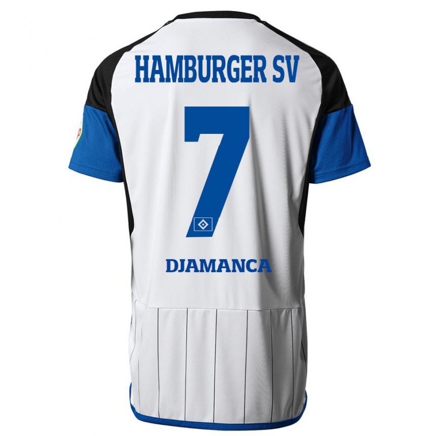 Moteriškas Ismaila Djamanca #7 Baltas Namų Marškinėliai 2023/24 T-Shirt