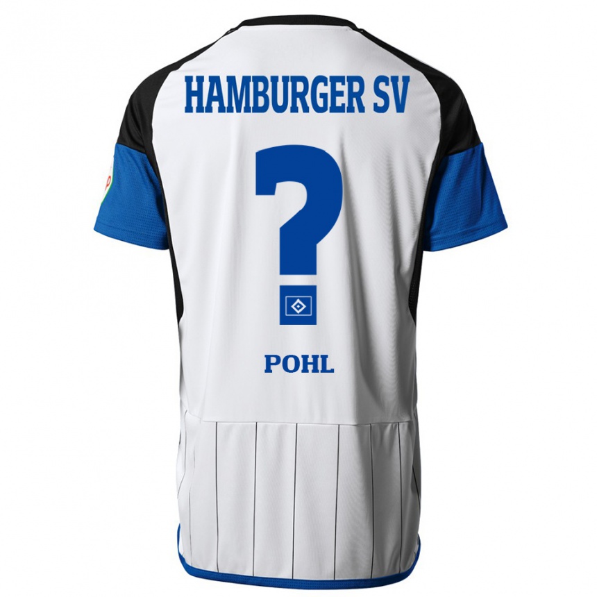 Moteriškas Jannik Pohl #0 Baltas Namų Marškinėliai 2023/24 T-Shirt