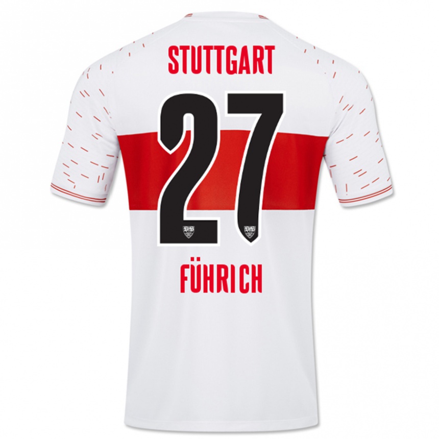 Moteriškas Chris Führich #27 Baltas Namų Marškinėliai 2023/24 T-Shirt