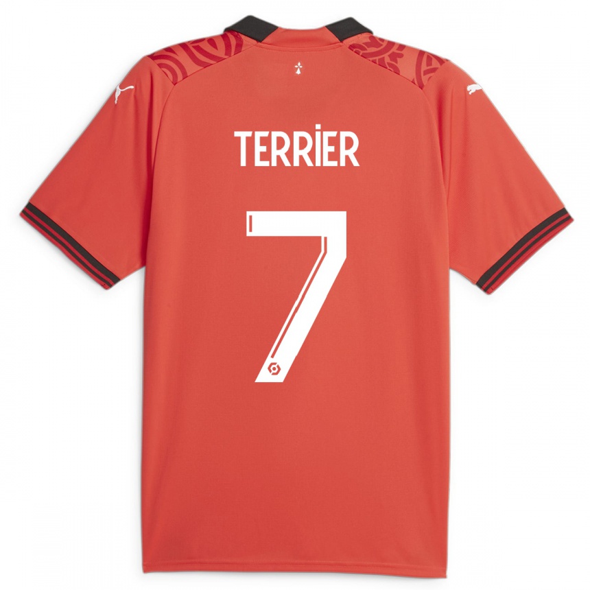 Moteriškas Martin Terrier #7 Raudona Namų Marškinėliai 2023/24 T-Shirt