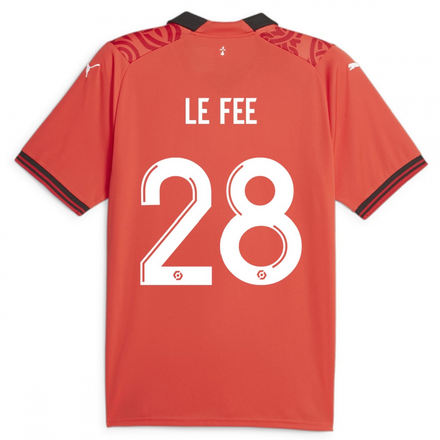Moteriškas Enzo Le Fée #28 Raudona Namų Marškinėliai 2023/24 T-Shirt