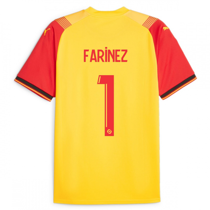 Moteriškas Wuilker Fariñez #1 Geltona Namų Marškinėliai 2023/24 T-Shirt