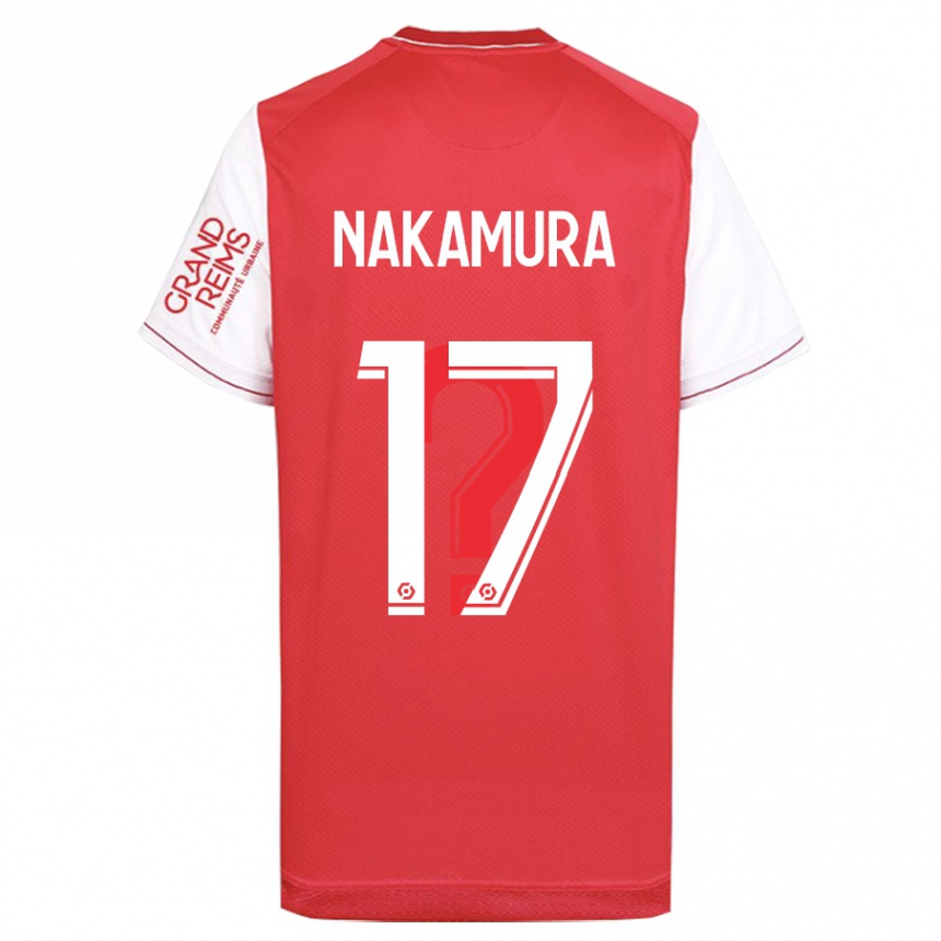 Moteriškas Keito Nakamura #17 Raudona Namų Marškinėliai 2023/24 T-Shirt